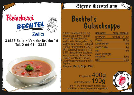 Gulaschsuppe im Glas