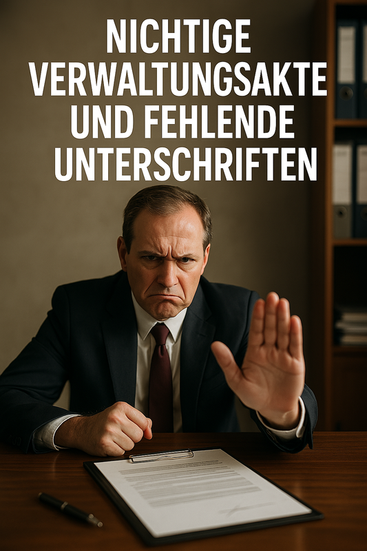 Fehlende Unterschriften und nichtioge Verwaltungsakte