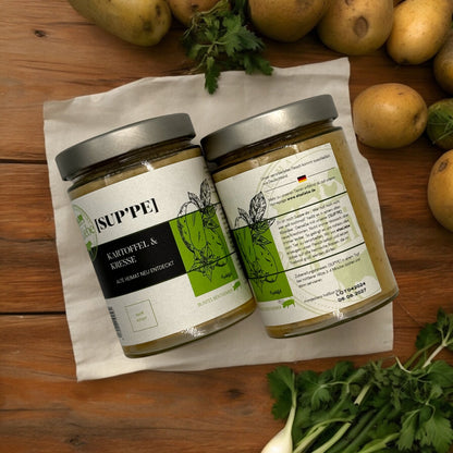 Leckere Suppe mit 2 Flaschen Limoment