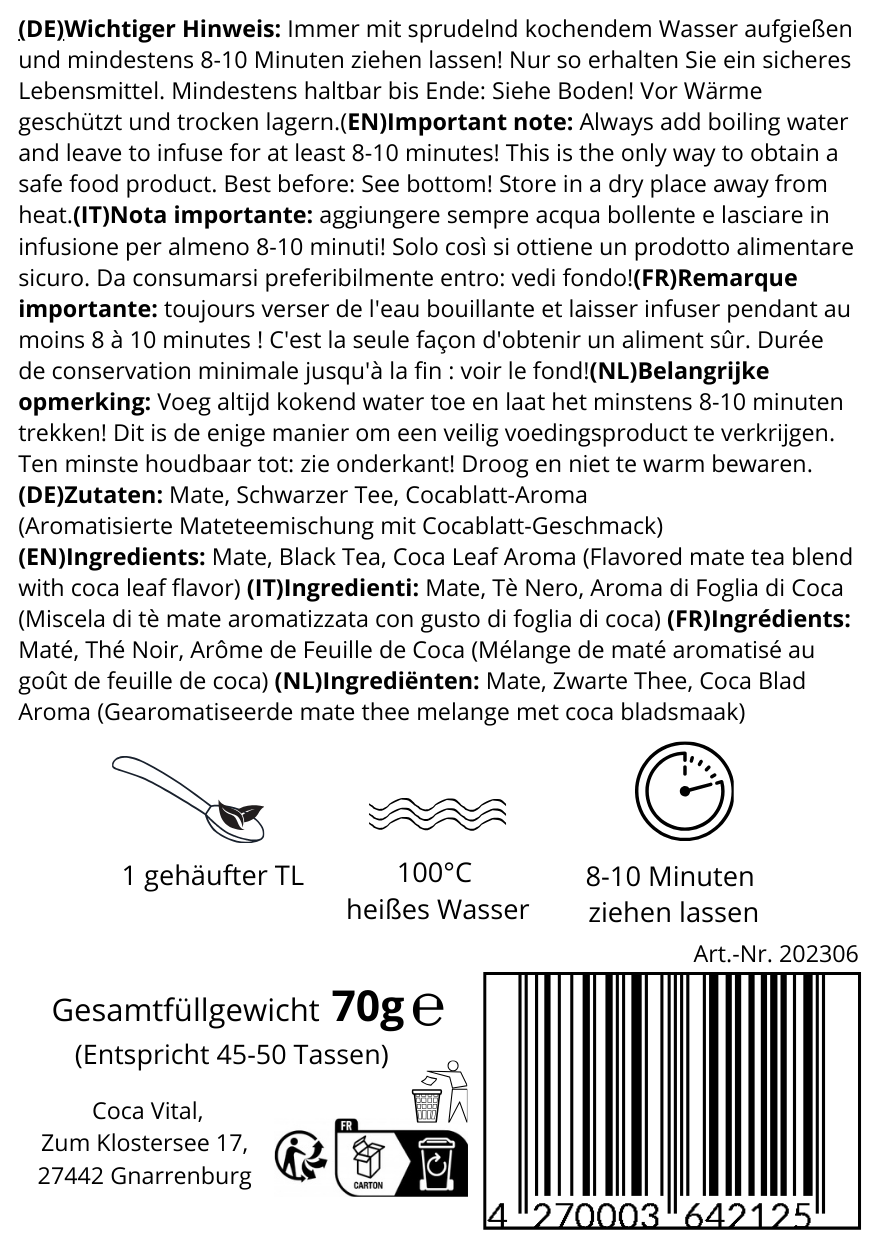 Black Edition (Mate de Coca + Schwarzer Tee)