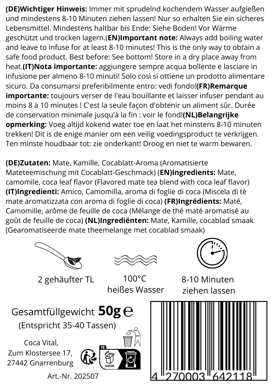 Sanfte Blüte (Mate de Coca + Kamille)