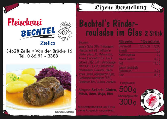 Rinderrouladen im Glas (2Stück)
